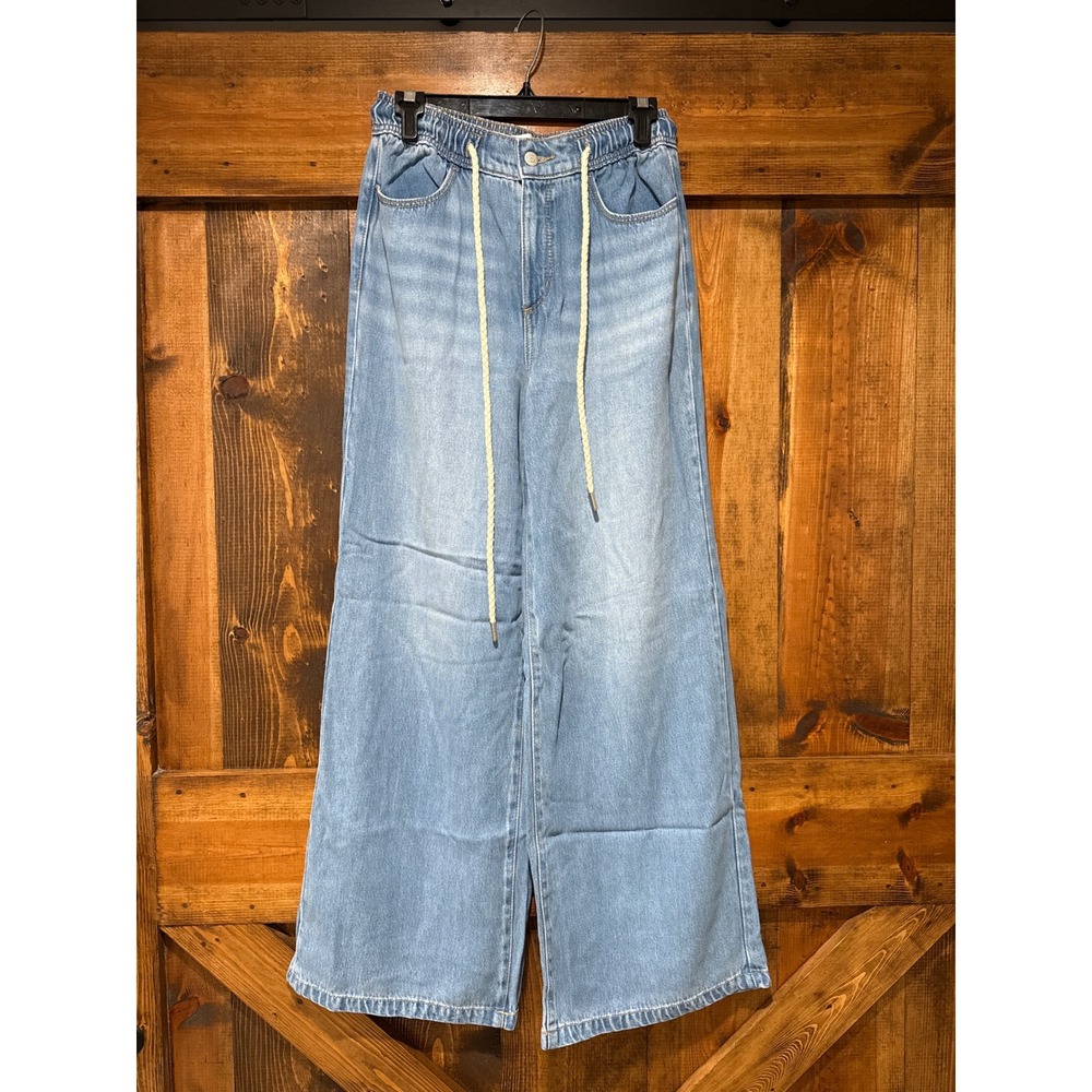 LOFT The Palazzo Wide Leg Jeans Light Wash Blue size 25/0 36464913